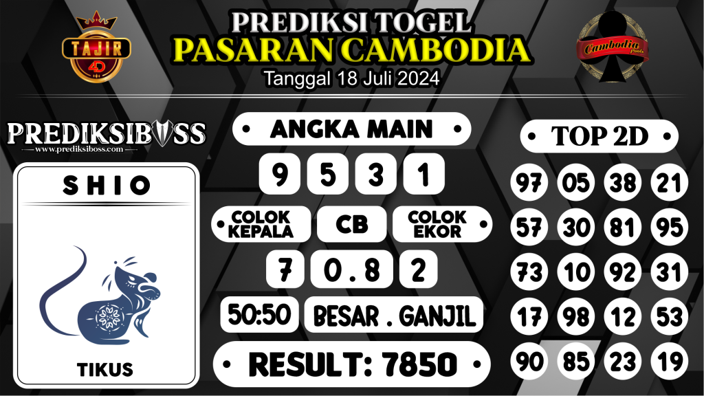 https://prediksibosspolda.com/prediksi-boss-togel-cambodia-kamis-18-juli-2024/