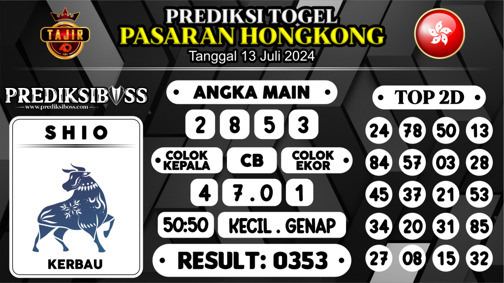 https://prediksibosspolda.com/prediksi-boss-togel-hongkong-sabtu-13-juli-2024/