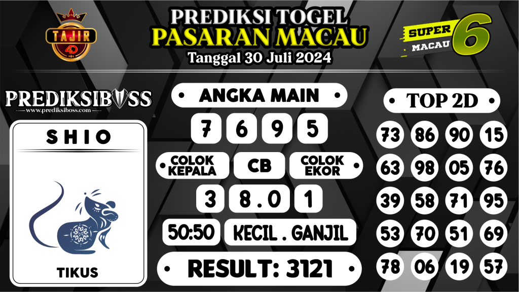 https://prediksibosspolda.com/prediksi-boss-togel-macau-selasa-30-juli-2024/