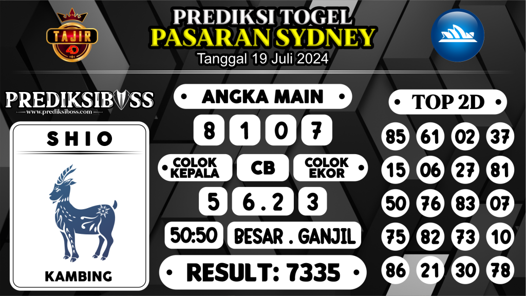 https://prediksibosspolda.com/prediksi-boss-togel-sidney-jumat-19-juli-2024/