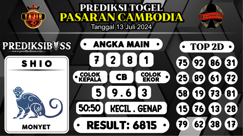 https://prediksibosspolda.com/prediksi-boss-togel-cambodia-sabtu-13-juli-2024/