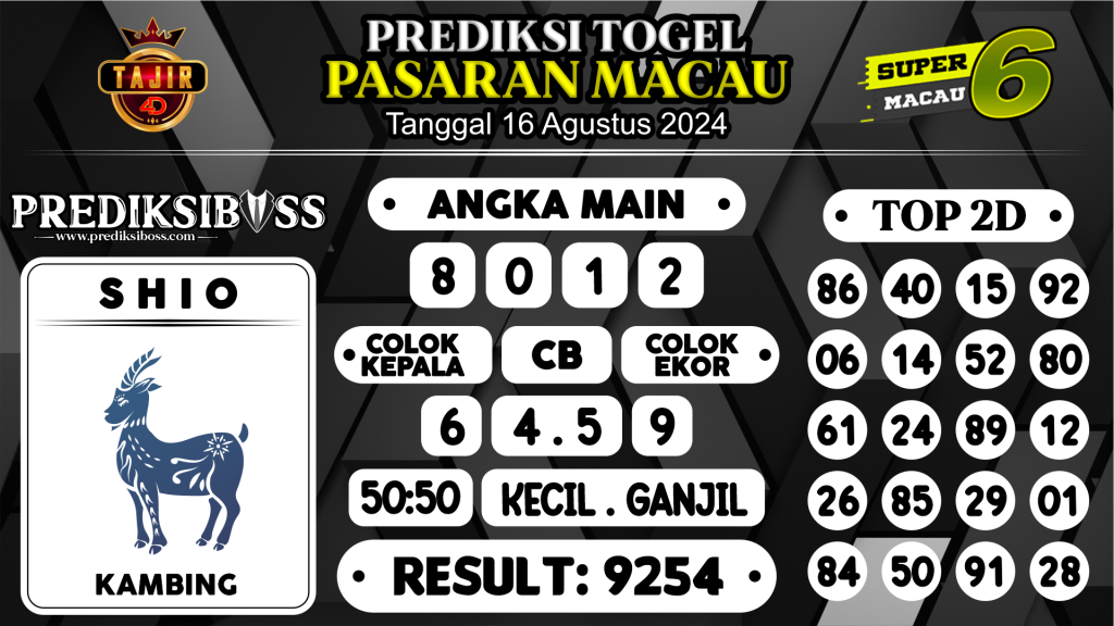 https://prediksibosspolda.com/prediksi-boss-togel-macau-jumat-16-agustus-2024/