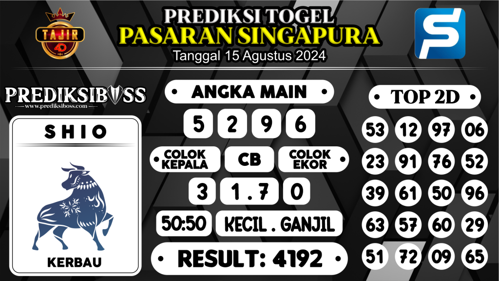 https://prediksibosspolda.com/prediksi-boss-togel-sgp-kamis-15-agustus-2024/